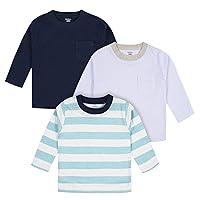 Gerber Baby-Boys Toddler 3-Pack Long Sleeve Pocket Tees