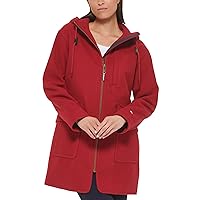 Tommy Hilfiger Women's Drop Shoulder Zip Up Wool Coat