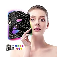 LED Facial Mask Light Therapy 7 Color Mask(FSA/HSA Eligible) Spa Facial Skin Care Mask For Acne Reduction Skin Rejuvenation Anti-Aging Wrinkle Acne