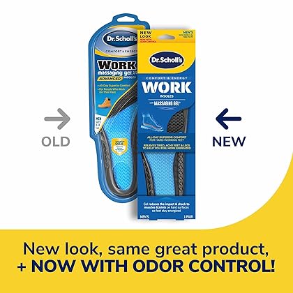 Dr. Scholl's Work All-Day Superior Comfort Insoles (with) Massaging Gel®, Men, 1 Pair, Trim to Fit
