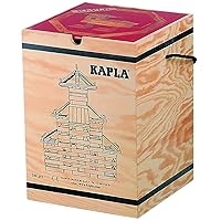 KAPLA Wooden Construction Set - 280 Building Planks in a Chest with Art Book - for Ages 3+