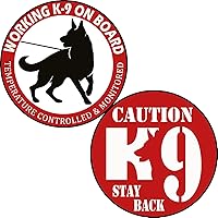 TOTOMO Working K-9 On Board-Temperature Controlled and Monitored | Caution K9 Dog Stay Back Sticker 6