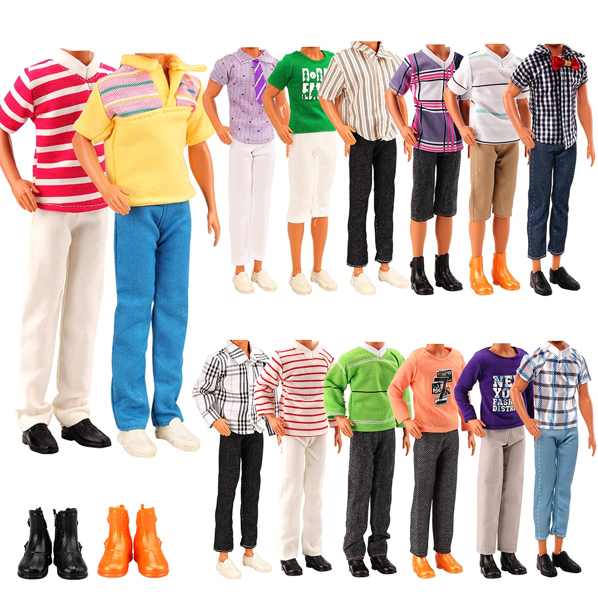 Mua Miunana Lot 8 Items Doll Clothes for Ken Doll Include Random 3 pcs  Casual Wear + 3 Pcs Dolls Pants +2 Shoes … trên Amazon Mỹ chính hãng 2023 |  Fado