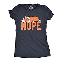 Womens Nope Corgi T Shirt Funny Pet Lover Dog Mom T-Shirt Cool Graphic for Her