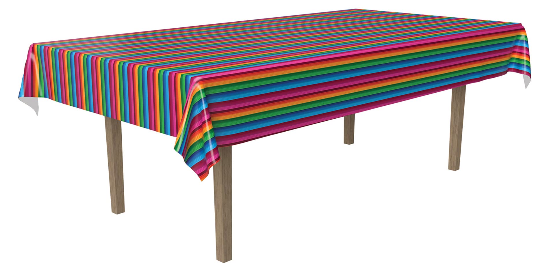 Beistle Fiesta Tablecover, 54” x 108” – Plastic Table Cloth, Rectangular Tablecloth, Table Covers for Party, Cinco De Mayo Tablecloth, Fiesta Party Decorations, Cinco De Mayo Decorations