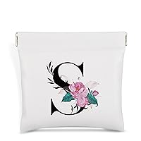 Letter Pocket Cosmetic Bag,Coin Purse for Women,Small Cosmetic Bag for Purse,Waterproof Small Makeup Bag for Cosmetics Headphones Jewelry,Birthday Gift for Sister Friends Mom Teacher Bridesmaids (S)