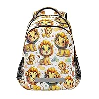 Cartoon Lion Backpack for 1th- 6th Grade Boy Girl,School Backpack Lion Toddler Bookbag,5