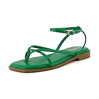 CUSHIONAIRE Women's Vida strappy flat sandal +Memory Foam and Wide Widths Available