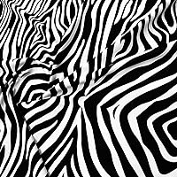 Black and White Abstract Print Nylon Spandex Fabric Four-Way Stretch by Yard for Swimwear Dancewear Dress Gym wear