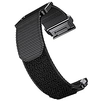 HAZELS for Garmin Watch Bands Compatible Fenix 7X 6X Pro GPS 5X 3HR Descent Mk1 Mk2 Titanic Velcro Strap 26mm Quick Release Nylon Canvas Strap (Color : Preto, Size : Fenix5x GPS)