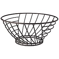 Spectrum Diversified Wright Small Steel Wire Produce Basket, Fruit Basket & Vegetable Holder, Modern Kitchen Countertop Food Storage Bowl, Bronze