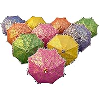Marusthali Mix Lot Indian Wedding Umbrella Handmade Umbrella Decorations Vintage Parasols Cotton Umbrellas