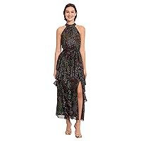 Donna Morgan Women's Holiday Foil Glitter Shimmer Metallic Dress Occasion Party Guest of