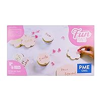 PME Fun Fonts Stamping Set, Cookie & Cupcake Collection 3, Standard, Pink