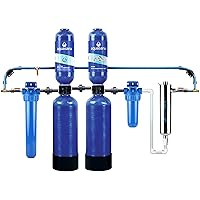 Aquasana Whole House Water Filter System - Water Softener Alternative w/ UV Purifier, Salt-Free Descaler, Carbon & KDF Media - Filters Sediment & 97% Of Chlorine - 1,000,000 Gl - EQ-1000-AST-UV