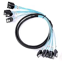 SATA-III Cable-1M 6Pcs/Set-6Gbps-SATA Cable Replacement for Bitcoin Computer-Server CD DVD Drives Raid HDD-SSD Data Cable (3.3FT)