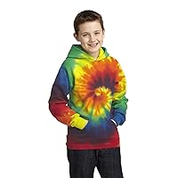 Port & Company Boys' Essential Tie Dye Pullover Hooded Sweatshirt