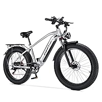Electric Bike for Adults 750W Blusheless Motor, 48v 17Ah 32mph 26'' E Bike with Removable LG Cell Battery, Disk Brake, 7 Speed Front Suspension Electric Bicycle, Pedal Assist Ebike Commuter