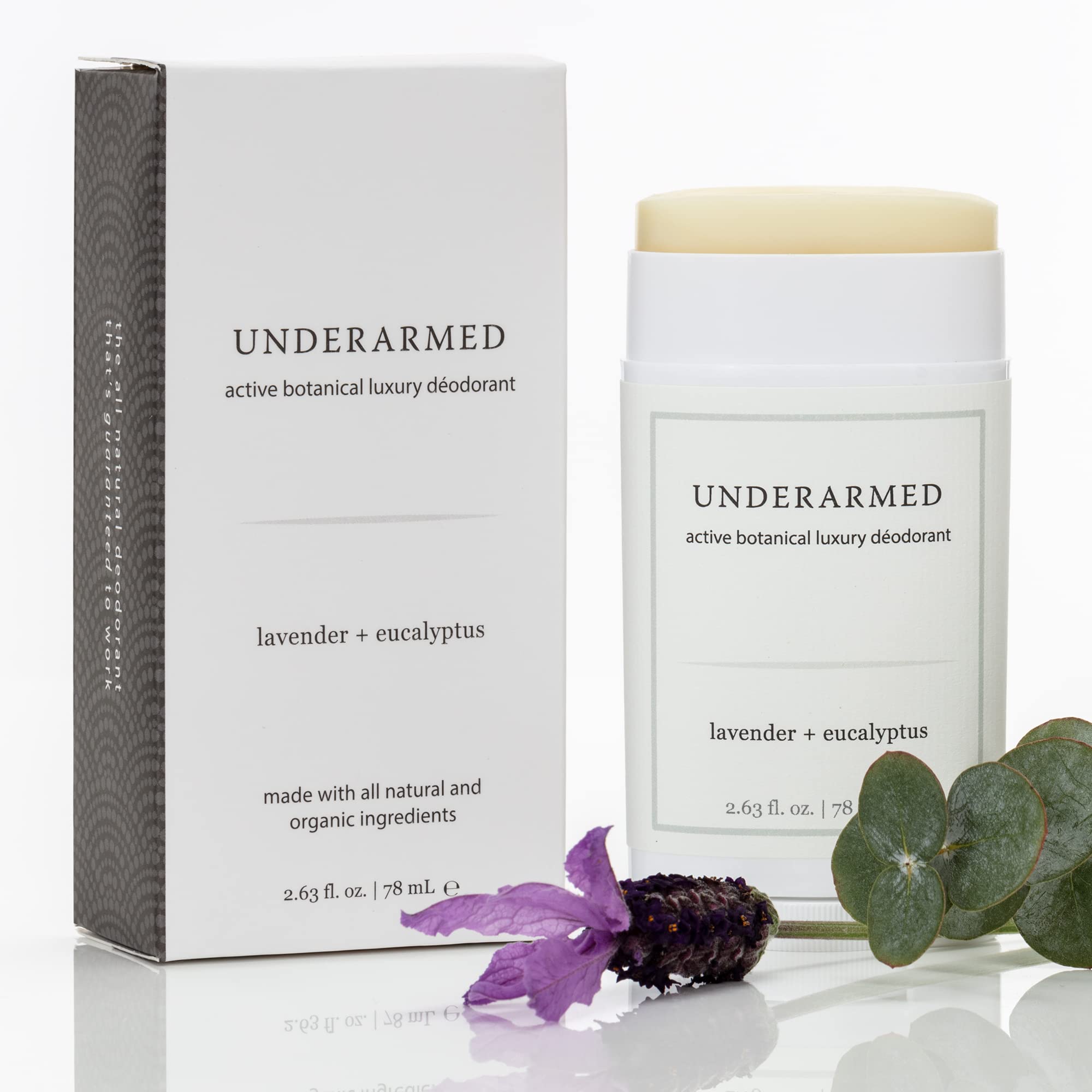 Natural Aluminum-Free Deodorant Stick (That Works) Lavender/Eucalyptus - Stay Fresh All Day - Underarmed for Women & Men - Organic, Healthy, Safe, Non Toxic - Phthalate, Paraben, Gluten & Cruelty Free