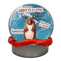 Horny Platypus Stress Relief Putty - Weird Adult Fidget Toy for Men and Women - Dirty Santa Gifts for Friends - Funny Platypus Gift for Animal Lovers, Red