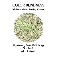 Color Blindness Ishihara Vision Testing Charts Optometry Color Deficiency Test Book With Animals: Plate Diagrams for Monochromacy Dichromacy ... Optometrist Ophthalmologist Eye Doctor