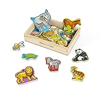 Melissa & Doug 20 Wooden Animal Magnets in a Box - FSC Certified
