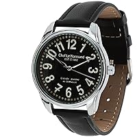 Normandy Watch Unisex Wrist Watch, Quartz Analog Watch with Leather Band