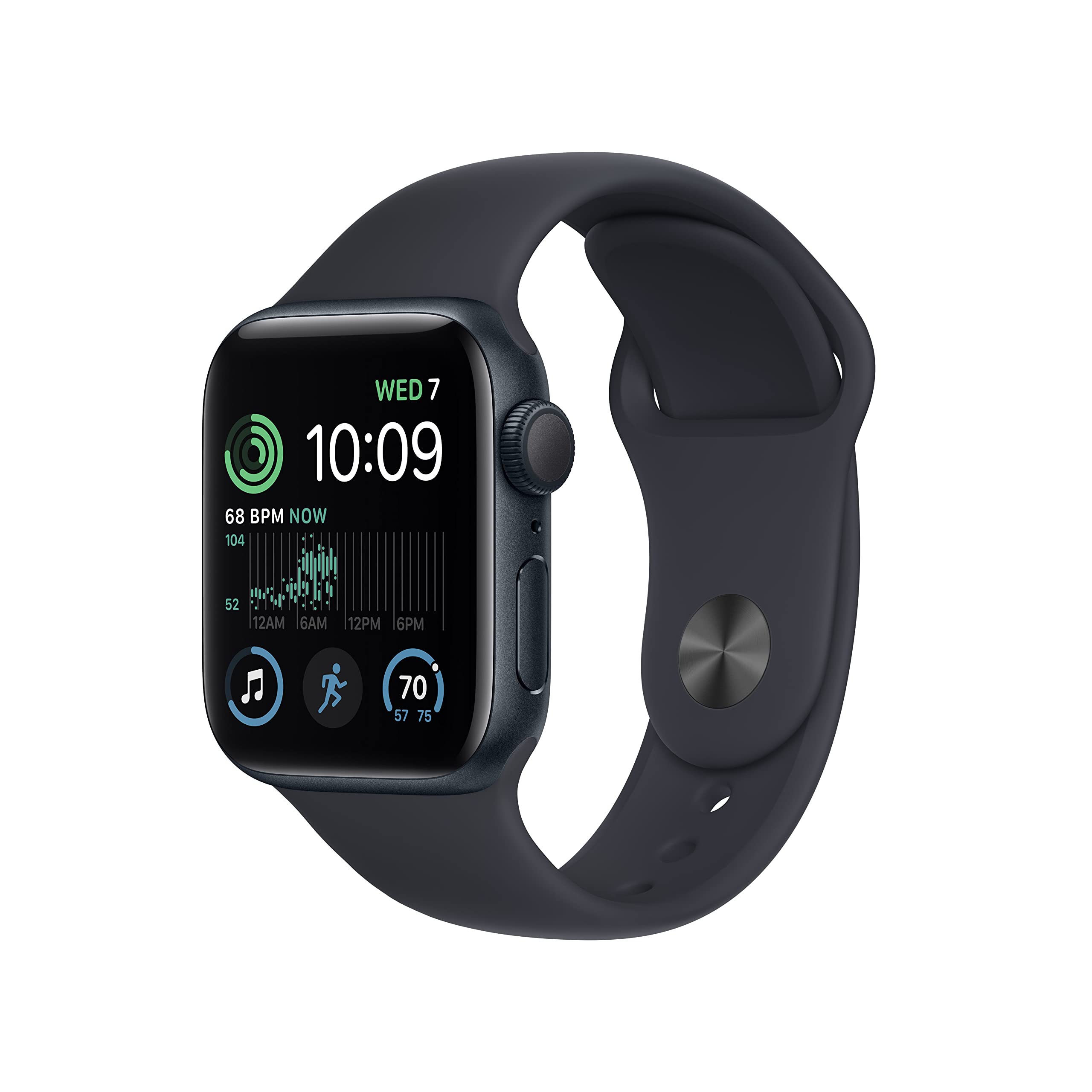 Apple Watch SE (2nd Gen) [GPS + Cellular 40mm] Smart Watch w/Midnight Aluminum Case & Midnight Sport Band - M/L. Fitness & Sleep Tracker, Crash Detection, Heart Rate Monitor, Water Resistant