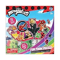 Miraculous Ladybug - Fun Foam Puzzle. Educational Gifts for Boys and Girls. Colorful Pieces Fit Together Perfectly. Great Birthday & Preschool Aged Learning Gift for Boys and Girls