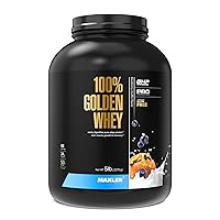 Maxler 100% Golden Whey Protein - 24g of Premium Whey Protein Powder per Serving - Pre, Post & Intra Workout - Fast-Absorbing Whey Hydrolysate, Isolate & Concentrate Blend - Blueberry Muffin 5 lbs