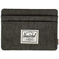 Herschel mens Charlie Rfid Card Case Wallet, black crosshatch, One Size US