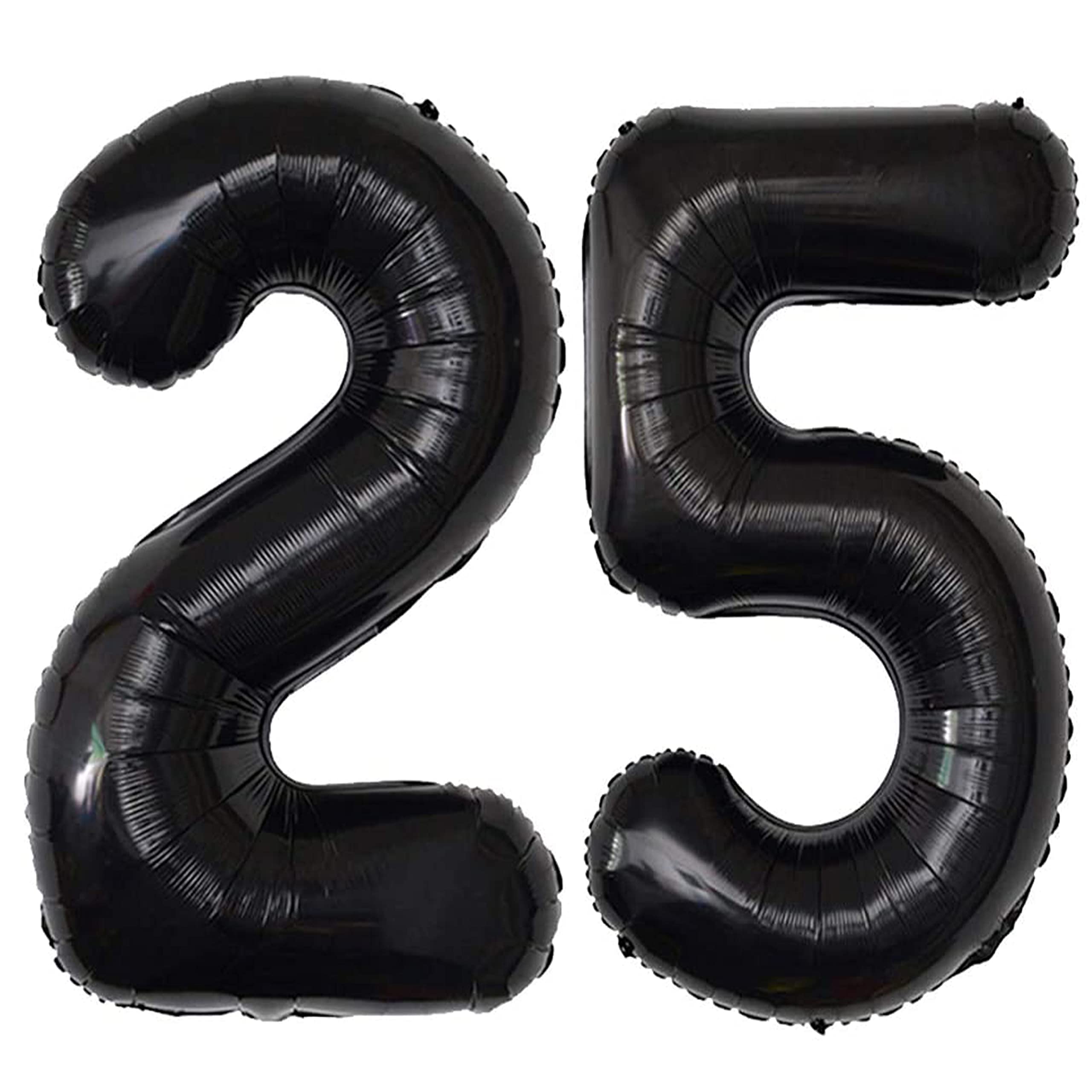 25 Number Balloons Black Big Giant Jumbo Number 25 Foil Mylar Balloons for 25th Birthday Party Supplies 25 Anniversary Events Decorations