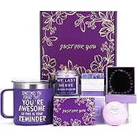 Birthday Gifts for Women Her - Gifts for Women Mom Daughter Sister Girlfriend Friends - Mothers Day Mom Gifts - Lavender Relaxation Spa Gift Basket Set, Pampering Gift for Women, Self Care Package