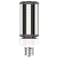 Satco S23150 Hi-Pro Wattage and Color Temperature Selectable LED Corncob Lamp, HID Replacement, EX39 Base, 63W/54W/45W, 3000K/4000K/5000K, (1 LED Light Bulb)
