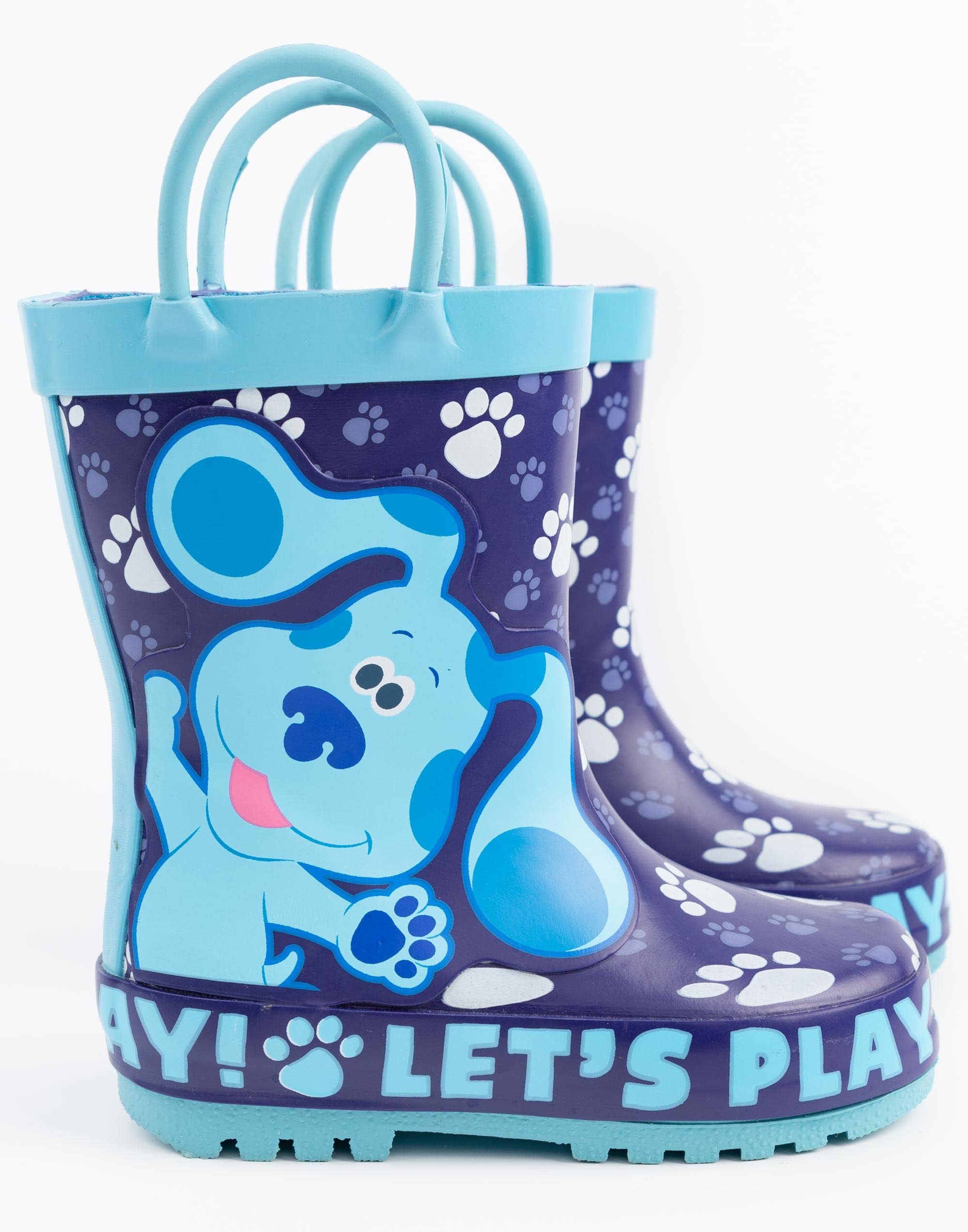 Blue's Clues And You Wellies Boys Girls Kids Toddlers | Animated Blue Puppy Lets Play Wellington Boots Water Resistant Walking Shoes