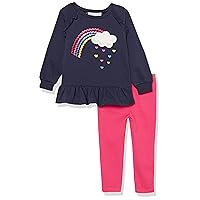 Kids Headquarters Girls 2-Piece Tunic & Legging Set, Everyday Casual Wear, Ultra-Soft & Comfortable Fit