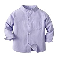 Boy Shirt 5 Years Single Breasted Long Sleeve Shirt Multi Color Optional Teen Clothe