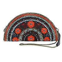 Mary Frances Viva La Noche Beaded-Embroidered Half-Circle Wristlet Handbag, Multi