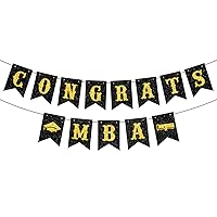 Congrats MBA Banner, It's the MBA for Me, Mastered It 2024 Banner, Glittery MBA Graduation Class of 2024 Party Decorations Backdrop Gifts