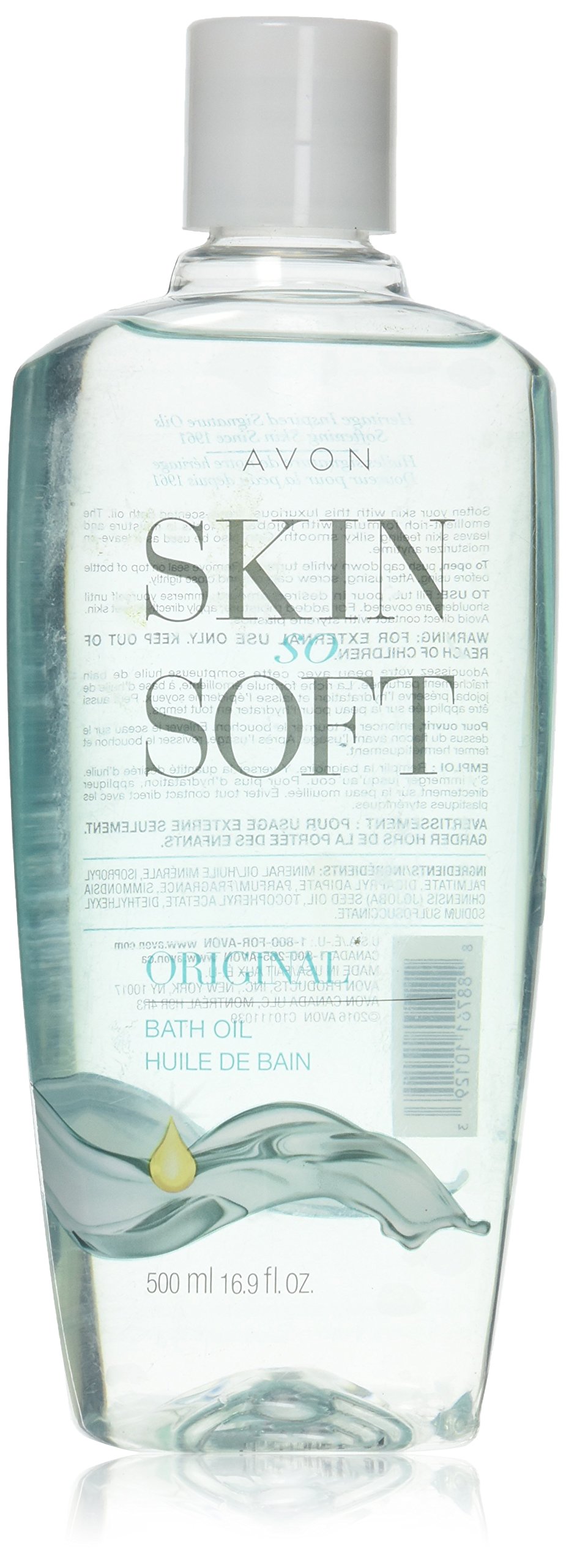 AVON SKIN SO SOFT Bath oil, Original Scent, 16.9 Fl Oz