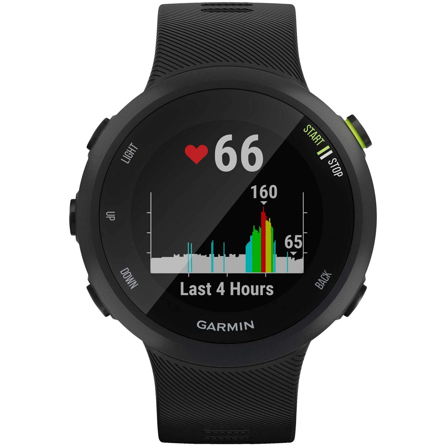 Garmin 010-N2156-05 Forerunner 45 GPS Heart Rate Monitor Running Smartwatch (Black) - (Renewed) with Tempered Glass Screen Protector