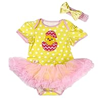 Petitebella Chick Egg Baby Dress Nb-18m