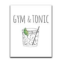 Moonlight Makers Funny Wall Decor With Sayings, Gym And Tonic, Funny Wall Art, Room Decor for Bedroom, Bathroom, Kitchen, Office, Living Room, Apartment, and Dorm Room (8