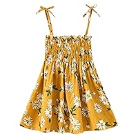 Dresses for Christmas Party Clothes Floral Dress Summer Ruched Strap Flowers Girls Girls Romper Dress Size 16