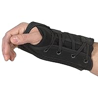 Lace-Up Right Hand Wrist Support, Black, Small