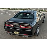 Replacement for 2008-Present Dodge Challenger All Models | SRT Hellcat Redeye Performance Style Rear Trunk Lid Wing Spoiler Wickerbill Insert (ABS Plastic - Painted Glossy Black)