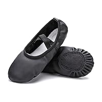Ballet Shoes for Girls/Toddlers/Kids/Women, Leather Yoga Shoes/Ballet Slippers for Dancing
