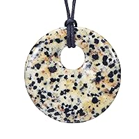 Morella women's necklace 31.5 inch - 80 cm gem-stone Donut pendant in a velvet bag