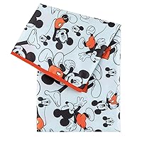 Bumkins Disney Baby Splat Mat for Under High Chair, Babies Toddlers Eating Mess Mat, Waterproof Reusable Cloth for Arts and Crafts, Play Mat for Kids, Floor or Table, Fabric 42inx42in, Mickey Mouse