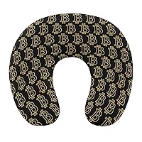 Bitcoin Sign Print Soft Memory Foam Pillows U Shaped Airplane Travel Neck Pillow Removable Cover